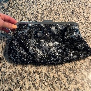 Like new! Jennifer Lopez tote! Sexy black and silver sequins.